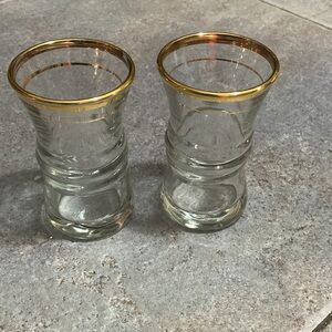 Anchor Hocking Gold Rimmed shot glasses